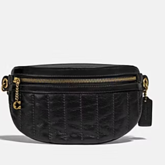 Coach Handbags - Coach black leather bumbag in mint condition